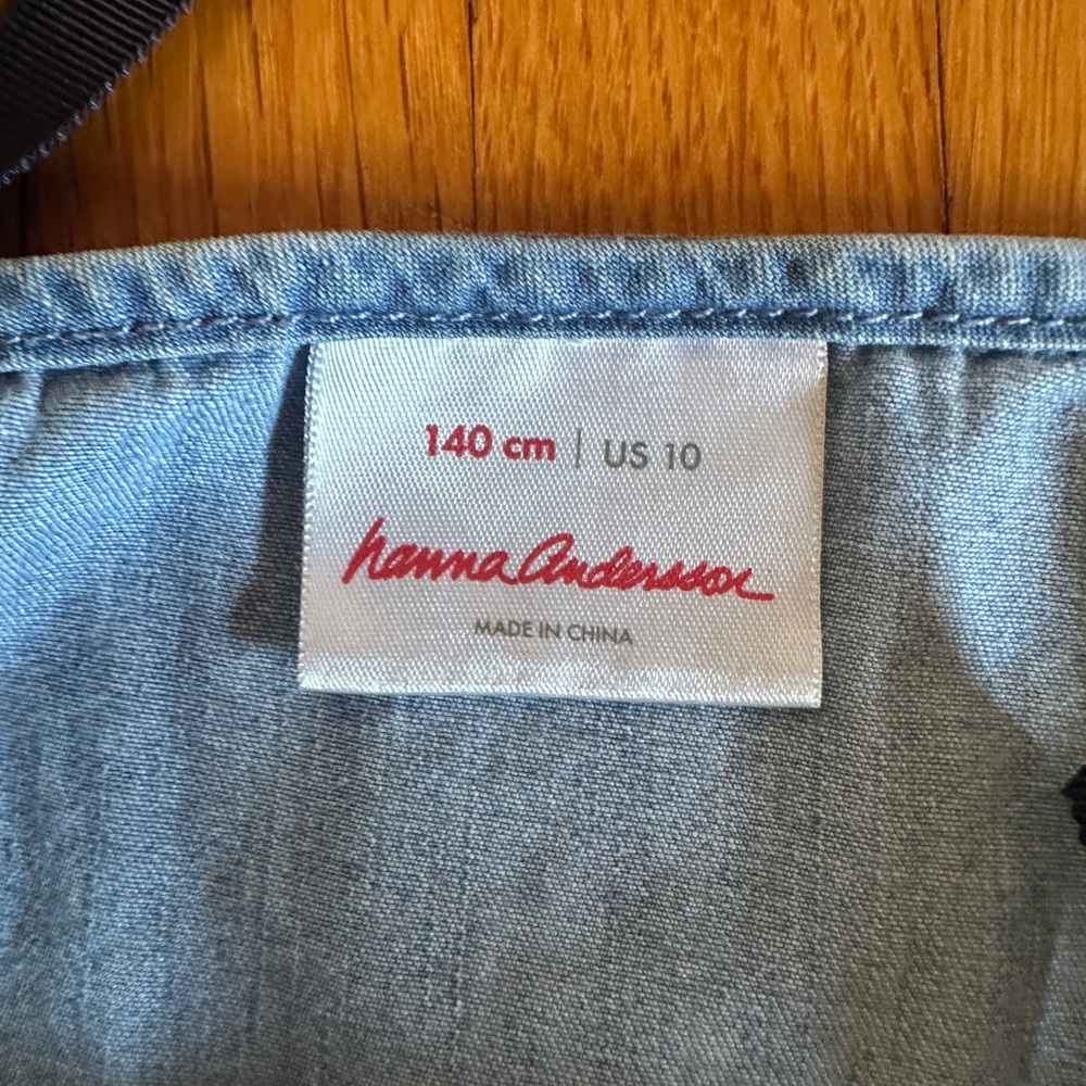 Hanna Andersson Rainbow Chambray Garden Dress, Size Girl’s 10 - Picture 6 of 10